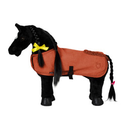 Couverture polaire Equestro pour cheval jouet Rouge brique