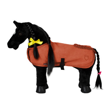 Couverture polaire Equestro pour cheval jouet Rouge brique