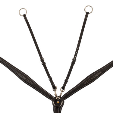 Collier de chasse équitation Equestro cuir avec martingale