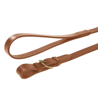 Longe d’équitation cuir avec chaîne laiton Equestro
