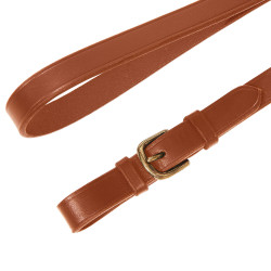 Longe d’équitation cuir avec chaîne laiton Equestro