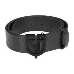 Ceinture d’équitation en cuir noir Equestro – Equi-Clic