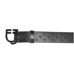 Ceinture d’équitation en cuir noir Equestro – Equi-Clic
