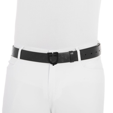 Ceinture d’équitation en cuir noir Equestro – Equi-Clic