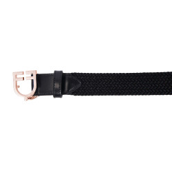 Ceinture d’équitation cuir élastique boucle rose gold