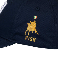 Casquette unisexe Equestro x FISE Marine blazer Bleu marine