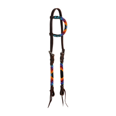 Bridon western Pool’s Serape one-ear perlée huilée