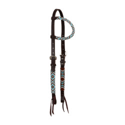 Bridon western Pool’s Diamonds one-ear perlée huilée