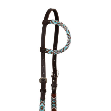 Bridon western Pool’s Diamonds one-ear perlée huilée