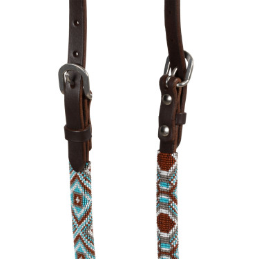 Bridon western Pool’s Diamonds one-ear perlée huilée