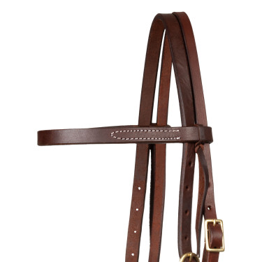 Bridon western Pool’s Browband Tie Ends Huilé Marron