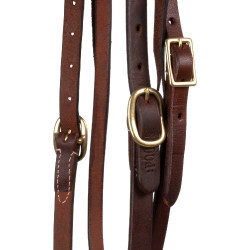 Bridon western Pool’s Browband Tie Ends Huilé Marron