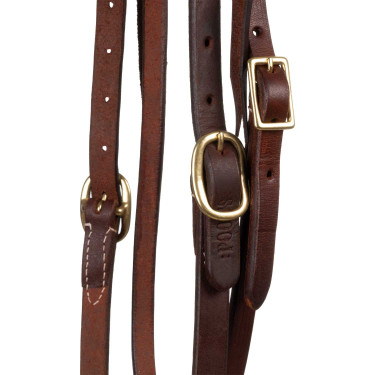 Bridon western Pool’s Browband Tie Ends Huilé Marron