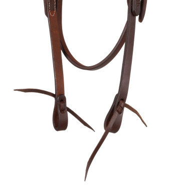 Bridon western Pool’s Browband Tie Ends Huilé Marron