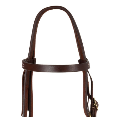 Bridon western Pool’s Browband Tie Ends Huilé Marron