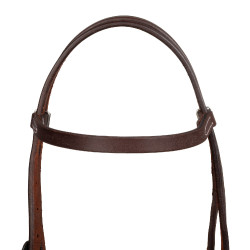 Bridon western équitation cuir Pool’s, boucles silver