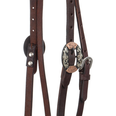 Bridon western cuir Lakota | Équitation, boucles silver Bridon western cuir Lakota | Équitation, boucles silver