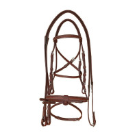 Bridon Supreme avec rênes et coutures contrastées Marron Bridon Supreme avec rênes et coutures contrastées Marron