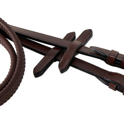 Bridon Equestro muserolle mexicaine et mouton synthétique Marron foncé