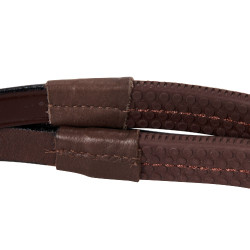 Bridon Equestro muserolle mexicaine et mouton synthétique Marron foncé