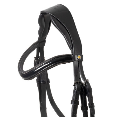 Bridon Equestro incurvé à forme avant Noir