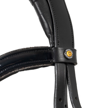 Bridon Equestro incurvé à forme avant Noir