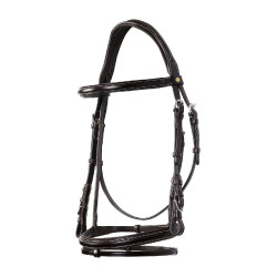 Bridon de Jumping Equestro cuir anglais Marron foncé Bridon de Jumping Equestro cuir anglais Marron foncé
