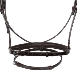 Bridon de Jumping Equestro cuir anglais Marron foncé Bridon de Jumping Equestro cuir anglais Marron foncé