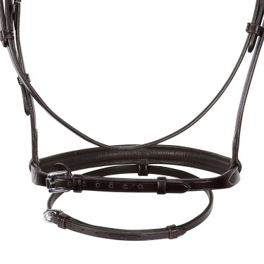 Bridon de Jumping Equestro cuir anglais Marron foncé Bridon de Jumping Equestro cuir anglais Marron foncé