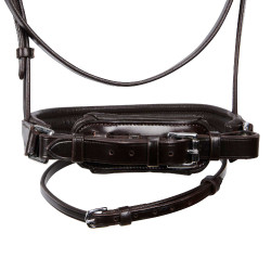 Bridon anglais Equestro en cuir strass neuf Marron foncé