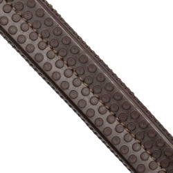 Bridon anglais en cuir souple Equestro à surpiqûres fantaisie Marron foncé