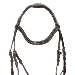 Bridon anatomique Equestro muserolle curvée Marron foncé Bridon anatomique Equestro muserolle curvée Marron foncé