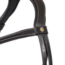 Bridon anatomique Equestro muserolle curvée Marron foncé Bridon anatomique Equestro muserolle curvée Marron foncé