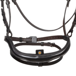 Bridon anatomique Equestro muserolle curvée Marron foncé Bridon anatomique Equestro muserolle curvée Marron foncé