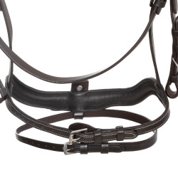 Bridon anatomique Equestro muserolle curvée Marron foncé Bridon anatomique Equestro muserolle curvée Marron foncé