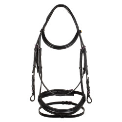 Bridon anatomique Equestro en cuir strass violet Noir Bridon anatomique Equestro en cuir strass violet Noir
