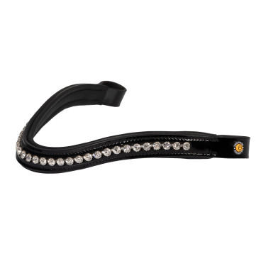 Bride de dressage Equestro anatomique en cuir roulé Noir Bride de dressage Equestro anatomique en cuir roulé Noir