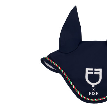 Bonnet Equestro x FISE avec liseré drapeau italien Marine blazer Bleu marine Bonnet Equestro x FISE avec liseré drapeau italien Marine blazer Bleu marine