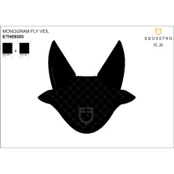 Bonnet Equestro imprimé monogramme Noir / noir