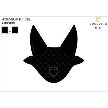 Bonnet Equestro imprimé monogramme Noir / noir