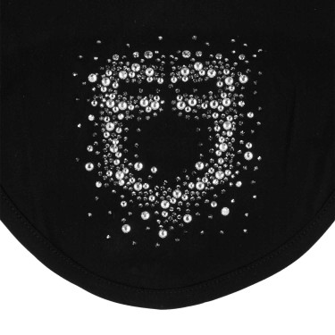 Bonnet Equestro en tissu technique avec logo en strass Noir / noir