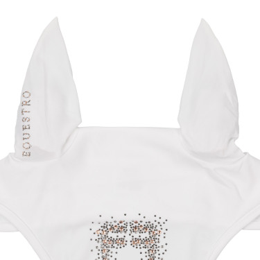 Bonnet Equestro en tissu technique avec logo en strass Blanc Bonnet Equestro en tissu technique avec logo en strass Blanc
