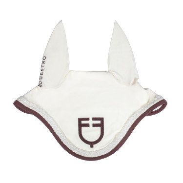 Bonnet Equestro à cordon tressé Blanc antique / marron Bonnet Equestro à cordon tressé Blanc antique / marron