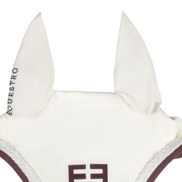 Bonnet Equestro à cordon tressé Blanc antique / marron Bonnet Equestro à cordon tressé Blanc antique / marron