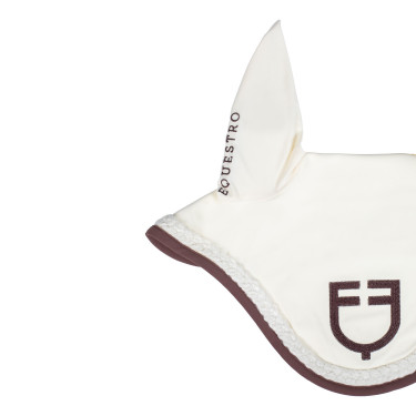 Bonnet Equestro à cordon tressé Blanc antique / marron Bonnet Equestro à cordon tressé Blanc antique / marron