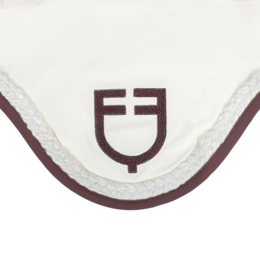 Bonnet Equestro à cordon tressé Blanc antique / marron Bonnet Equestro à cordon tressé Blanc antique / marron