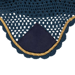 Bonnet cheval Derby en coton Marine / doré / marine Bleu marine