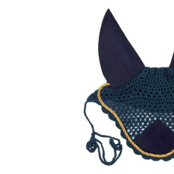 Bonnet cheval Derby en coton Marine / doré / marine Bleu marine