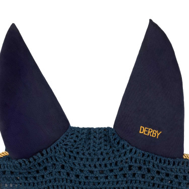 Bonnet cheval Derby en coton Marine / doré / marine Bleu marine