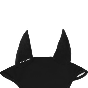 Bonnet anti-mouches Acavallo Sublime en Spandex avec patch logo en silicone Noir